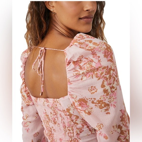 NWT Free People Hilary Printed Top - Picture 6 of 8